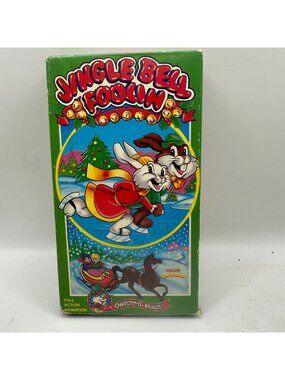 Jingle Bell Foolin VHS Tape 1990 Animated Christmas Cartoons United American Vid